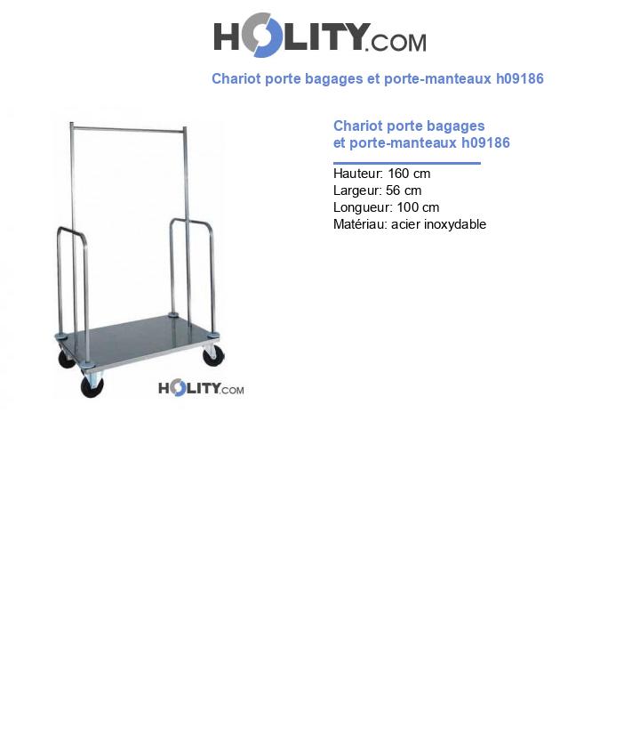 Chariot porte bagages et porte-manteaux h09186