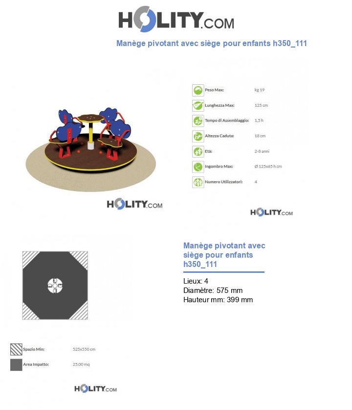 Manège pivotant avec siège pour enfants h350_111