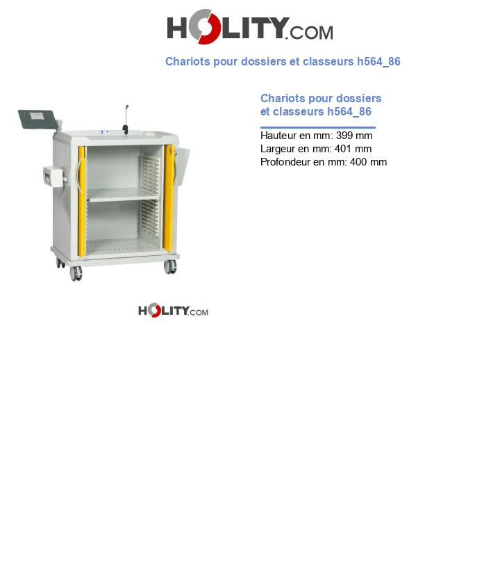 Chariots pour dossiers et classeurs h564_86