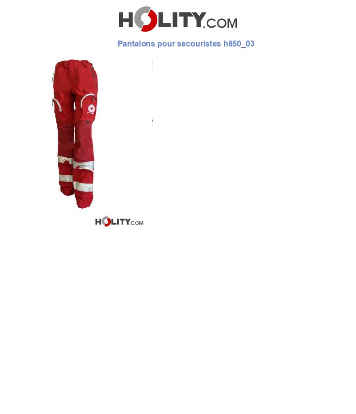 Pantalons pour secouristes h850_03